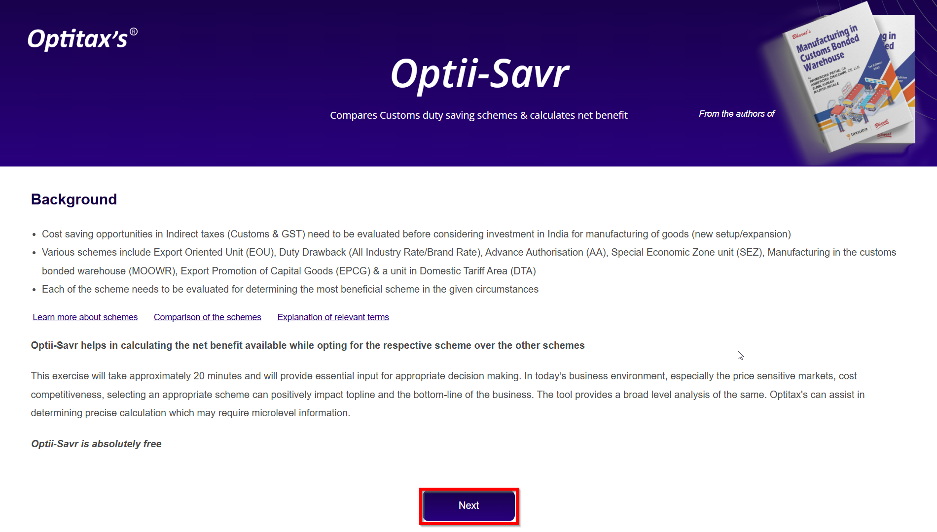 Next Button to Proceed